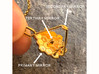 Space Telescope Pendant  3d printed Space Telescope Pendant in 14K gold plated brass