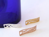 Lace Small Ribbon Pendant 3d printed Natural Silver, Gold, Rose Gold