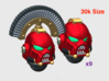 10x Chaos - G:6b Boxer Helms (Squad 3) 3d printed 