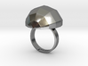 disco ball ring polished 3d printed Polished Silver