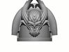 10x Gen:3 Demon Skull Shoulder Pad - Plain 3d printed Gen:3 Demon Skull Shoulder Front