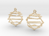 Abstract square sequenced earrings 3d printed 