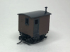 4-Wheel Logging Caboose Body 3d printed Finished, painted model mounted on Micro-Trains  truck