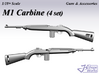 1/18+ M1 Carbine (4 set) 3d printed 