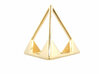 Tetrahedron Pendant 3d printed Tetrahedron Pendant - S - Polished Brass