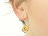 Metatron Cube Earrings 3d printed Metatron Cube Earrings - Gold Plated Brass