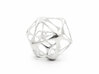 Icosahedron-dodecahedron Pendant - Yin 3d printed Icosa-dodecahedron Pendant - Silver