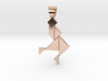 Dancer tangram [pendant] 3d printed 