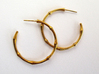 bone earrings 3d printed bronze earrings