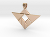 Square hole tangram [pendant] 3d printed 
