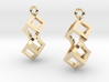 Linked cubes [earrings] 3d printed 