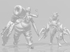 RE Double Blade Molded miniature model games rpg 3d printed 