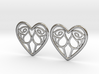 Rose and heart pair 3d printed 