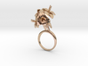Ring with four small flowers of the Amaryllis 3d printed 