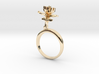 Ring with one small flower of the Choisya 3d printed 