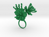 Ring with three large flowers of the Peach 3d printed 