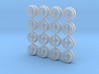 1/64 scale Work Equip 01 wheels 8mm Dia - 4 sets 3d printed 