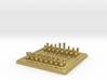 Miniature Unmovable Chess Set 3d printed 