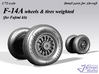 1/72 F-14A wheels & tires weighted 3d printed 