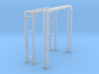 N Scale Pipe Bridge Single Track (incl 2 pipes) 3d printed 