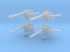 Machine guns 28mm scale for 3mm holes 3d printed 