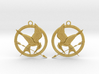 The Hunger Games Logo Earrings 3d printed 