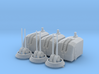 1/144 French Navy 100mm/45 (3.9") CAD Mle 1937 x3 3d printed 