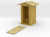 S-Scale Peaked Roof Outhouse 3d printed 