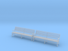 Wood Bench 02. 1:43 Scale 3d printed 