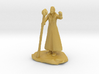 Female Dragonborn Wizard in Robe with Staff 3d printed 