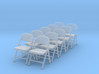1:48 Folding Chairs (Set of 10) 3d printed 