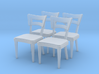 1:36 Dog Bone Chairs (Set of 4) 3d printed 