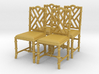 1:43 Chinese Chippendale Chair - Set of 4 3d printed 