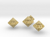 Small Dipyramidal Dice Set 3d printed 