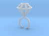 Haxagonal diamond ring  - standard size 3d printed 