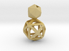 Polyhedron Snowman Earring 3d printed 