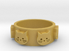Ring of Seven Cats Ring Size 7.5 3d printed 