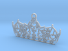 Queen of Hearts crown tiara charm or pendant 2mm t 3d printed 