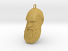 Charles Darwin 1" Head, Pendant, Ear Ring, Charm,  3d printed 