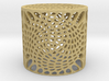 Voronoi capped cylinder lampshade 3d printed 