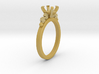 18.35 Mm Clover Diamond Ring 6.5 Mm Fit 3d printed 