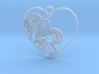 Heart Flower Pendant 3d printed 