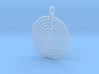 mystery little labyrinth Pendant 3d printed 