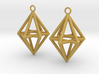 Pyramid triangle earrings type 14 3d printed 