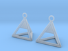 Pyramid triangle earrings Serie 2 type 1 3d printed 