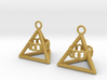 Pyramid triangle earrings serie 3 type 6 3d printed 