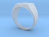 Initials Signet ring (size 63) 3d printed 