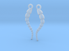 Leptohalysis Benthic Foraminiferan Earrings 3d printed 