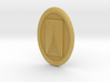 Oval Eiffel Tower Button 3d printed 