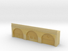 Triple Arch Single Track 60mm Bridge With Shops 3d printed 
